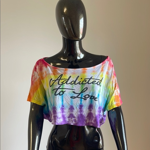 One Clothing tie dye Crop T-Shirt - Picture 2 of 6